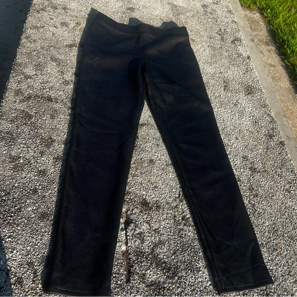 Jack BB Dakota Black Faux Leather Snakeskin Textured High Rise Leggings Size L
